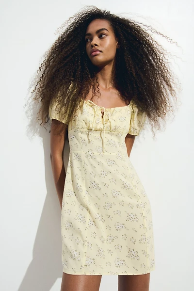 Puff-Sleeved Dress