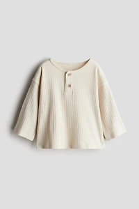 Ribbed Henley Shirt