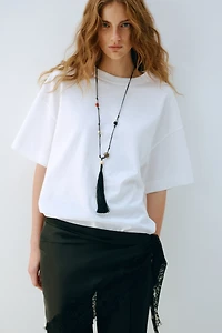 Collier cordon avec perles fantaisie