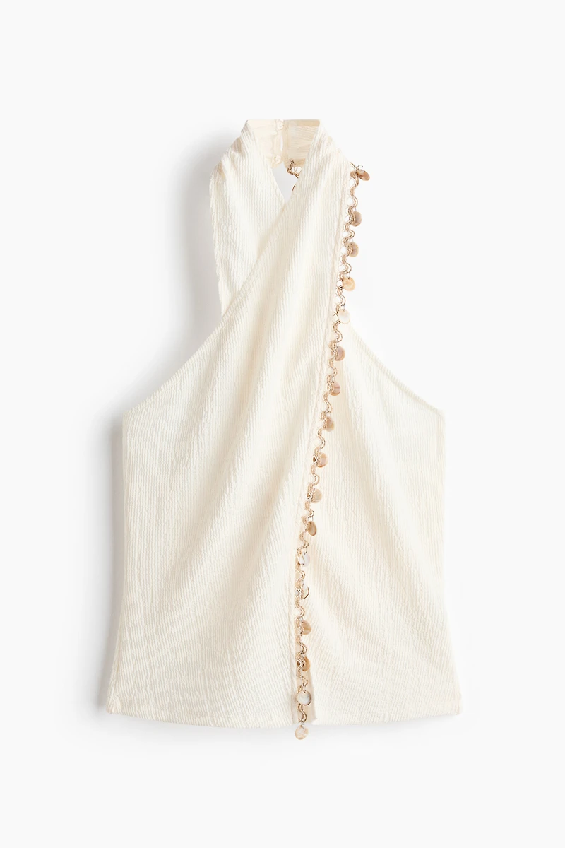 Embellished Halterneck Top