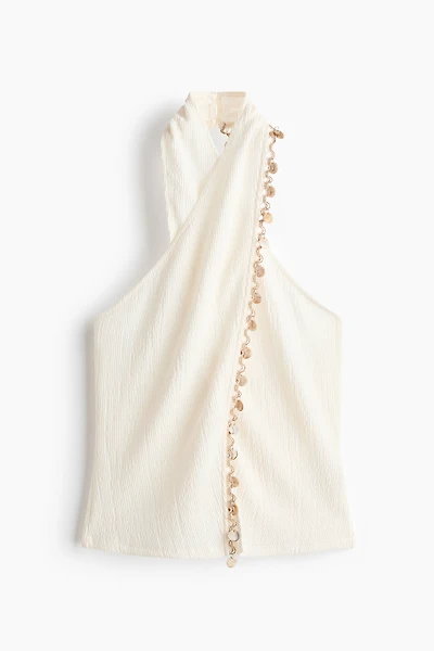 Embellished Halterneck Top