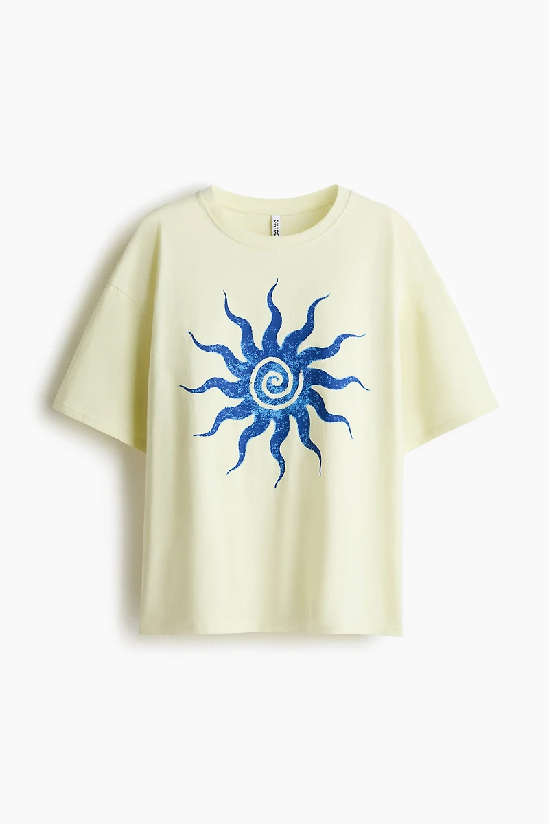Oversized T-Shirt with Printed Motif