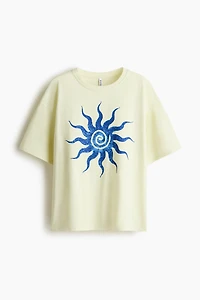Oversized T-Shirt with Printed Motif