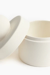 Small Round Stoneware Box