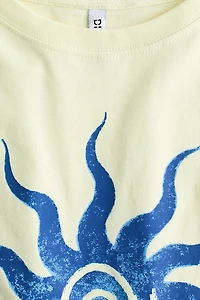 Oversized T-Shirt with Printed Motif