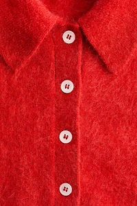 Mohair-Blend Polo Shirt