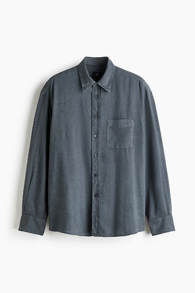 Relaxed-Fit Linen-Blend Shirt
