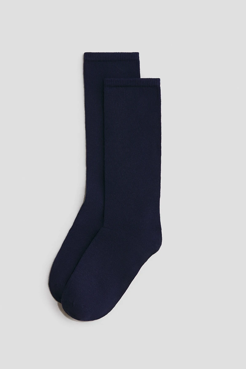 Lot de 4 paires chaussettes scolaires montantes