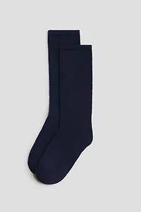 Lot de 4 paires chaussettes scolaires montantes