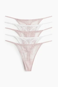 5-pack Lace Thong Briefs
