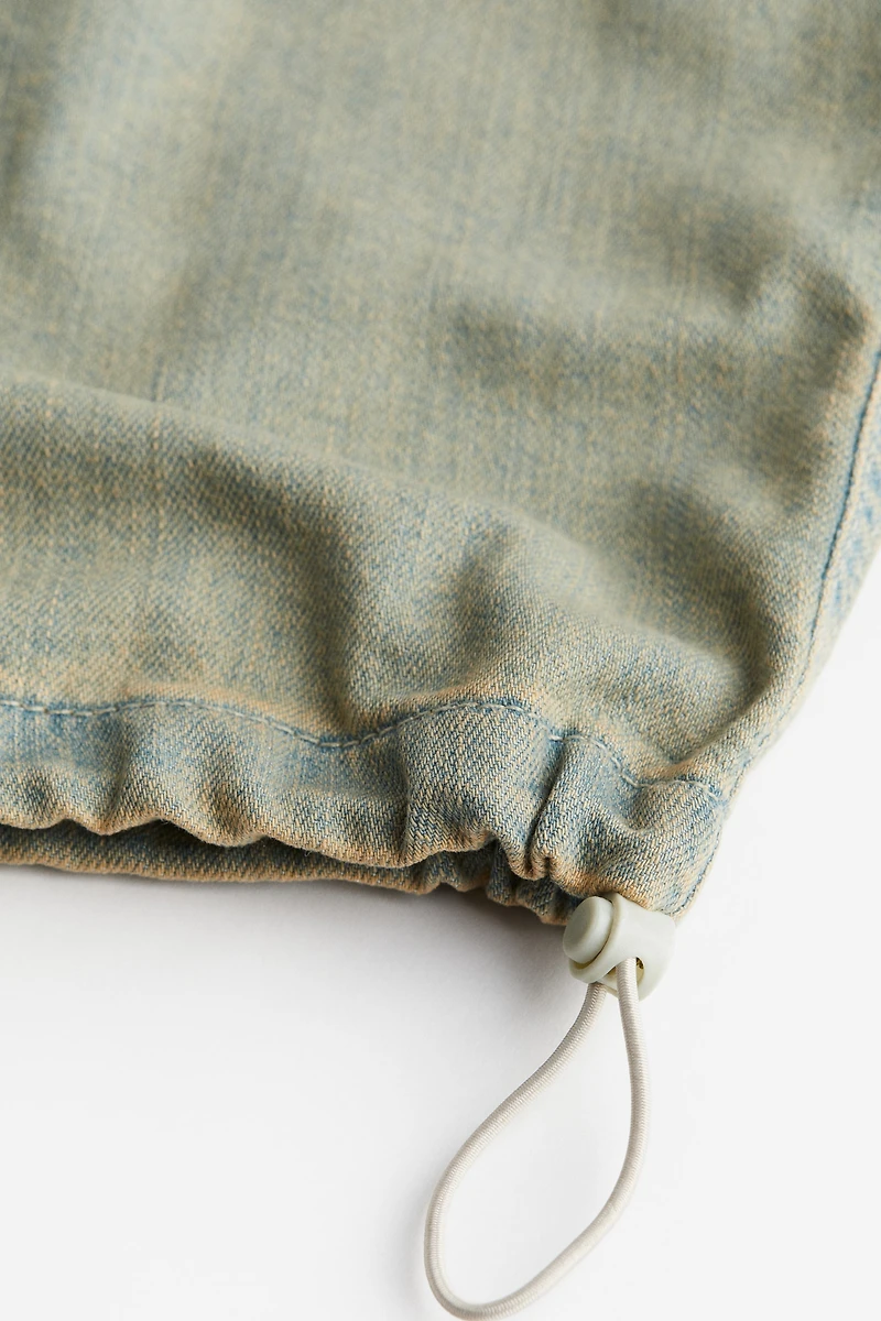 Denim Parachute Pants
