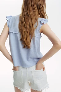 Textured Jersey Top