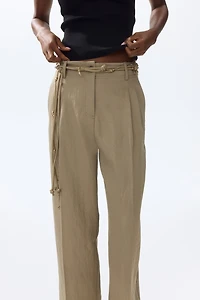 Ankle-Length Twill Pants