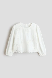 Blouse en mousseline avec broderie anglaise