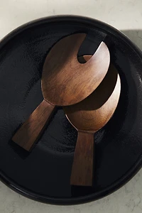 Ustensiles de service à salade en bois de manguier