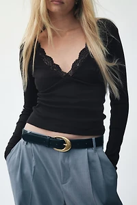 Lace-Trimmed Top