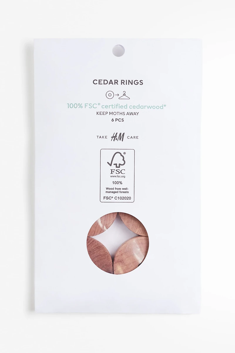 6-pack Cedar Rings