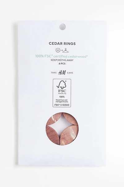6-pack Cedar Rings