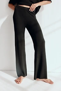 Pointelle-Knit Pants