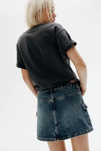 Minijupe cargo en denim