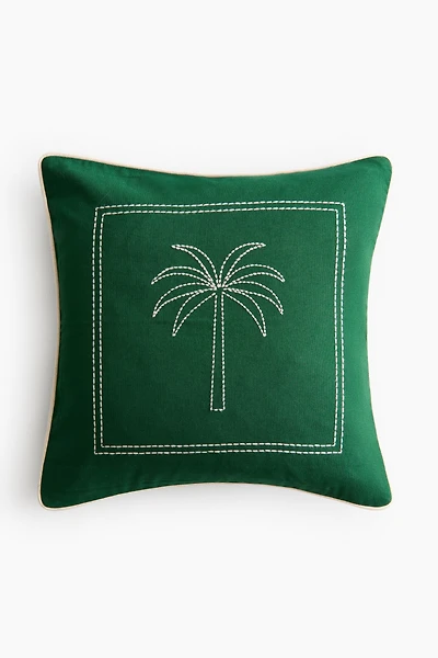 Embroidered-Motif Cushion Cover