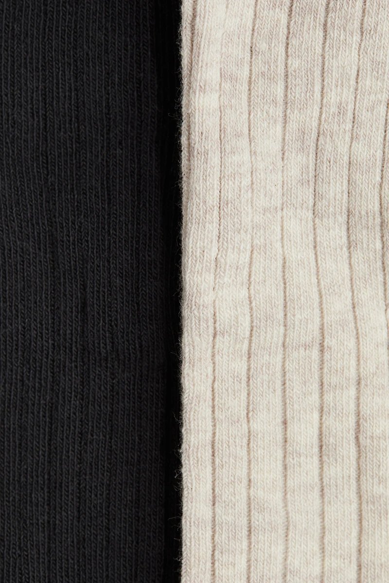 2-Pack Rib-Knit Tights