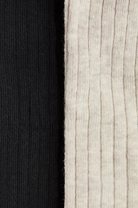 2-Pack Rib-Knit Tights