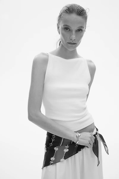 Ribbed strappy top