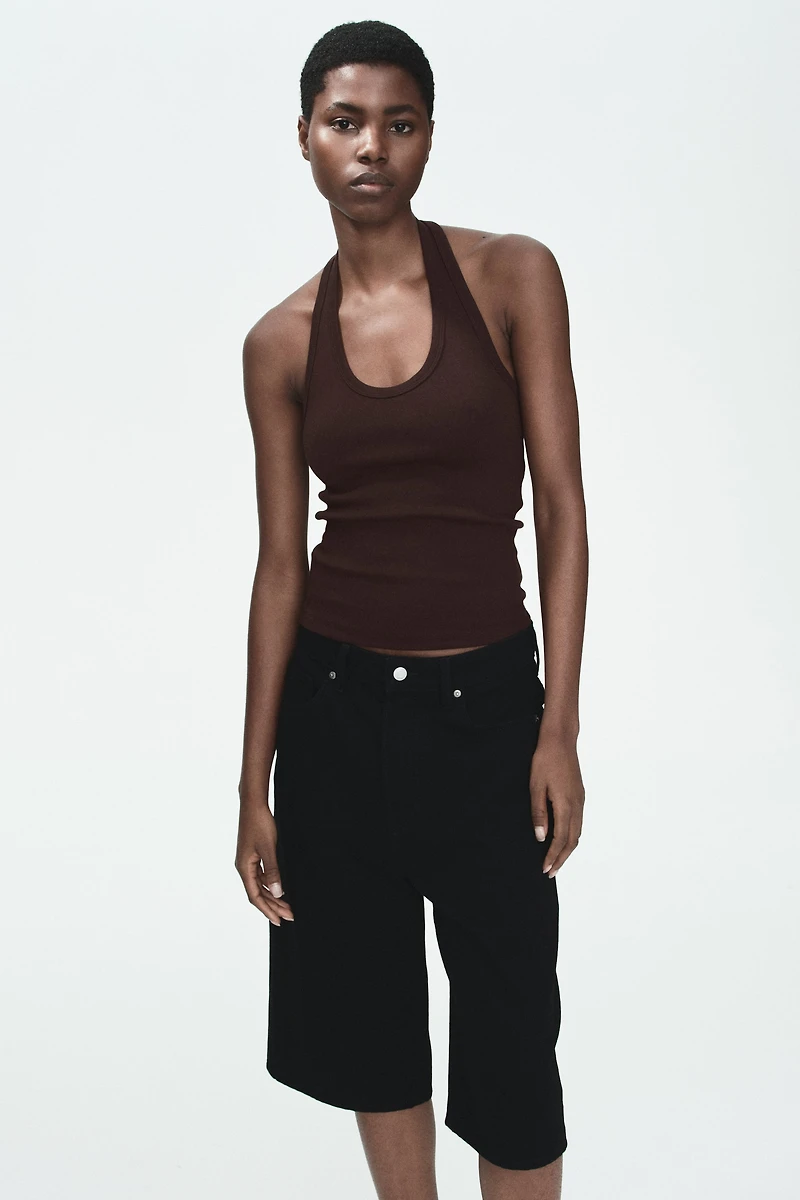 Cotton Halterneck Top