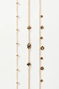 3-Pack Metal Anklets
