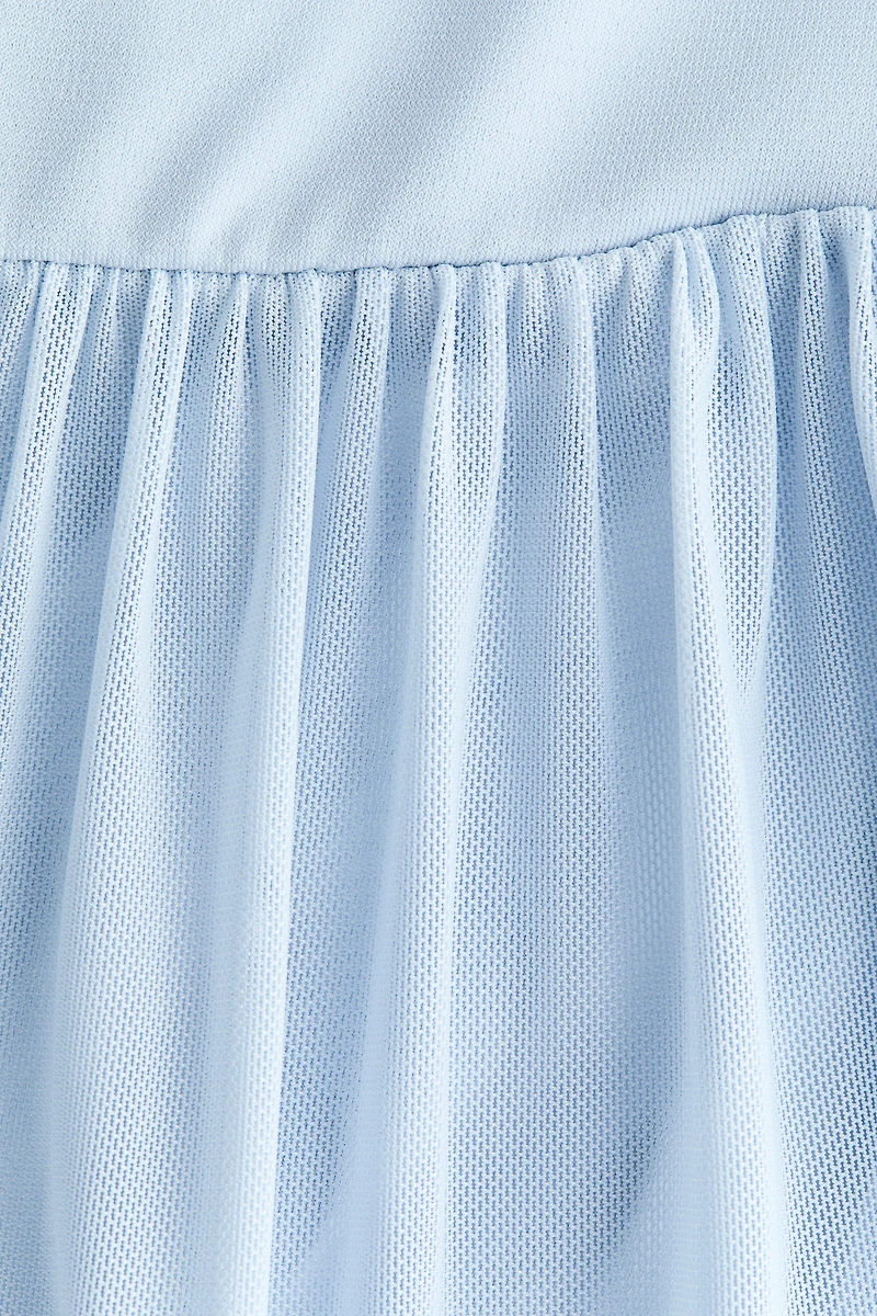 Bubble-Hem Bandeau Dress