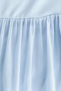 Bubble-Hem Bandeau Dress