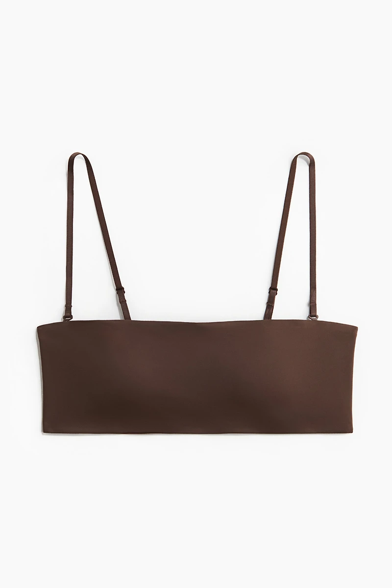 Soutien-gorge bandeau coussiné en jersey
