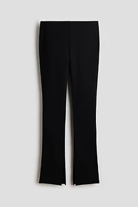 Pantalon taille élastique en jersey point de Rome