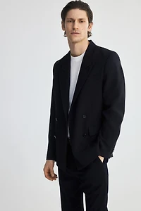 Relaxed-Fit Double-Breasted Blazer