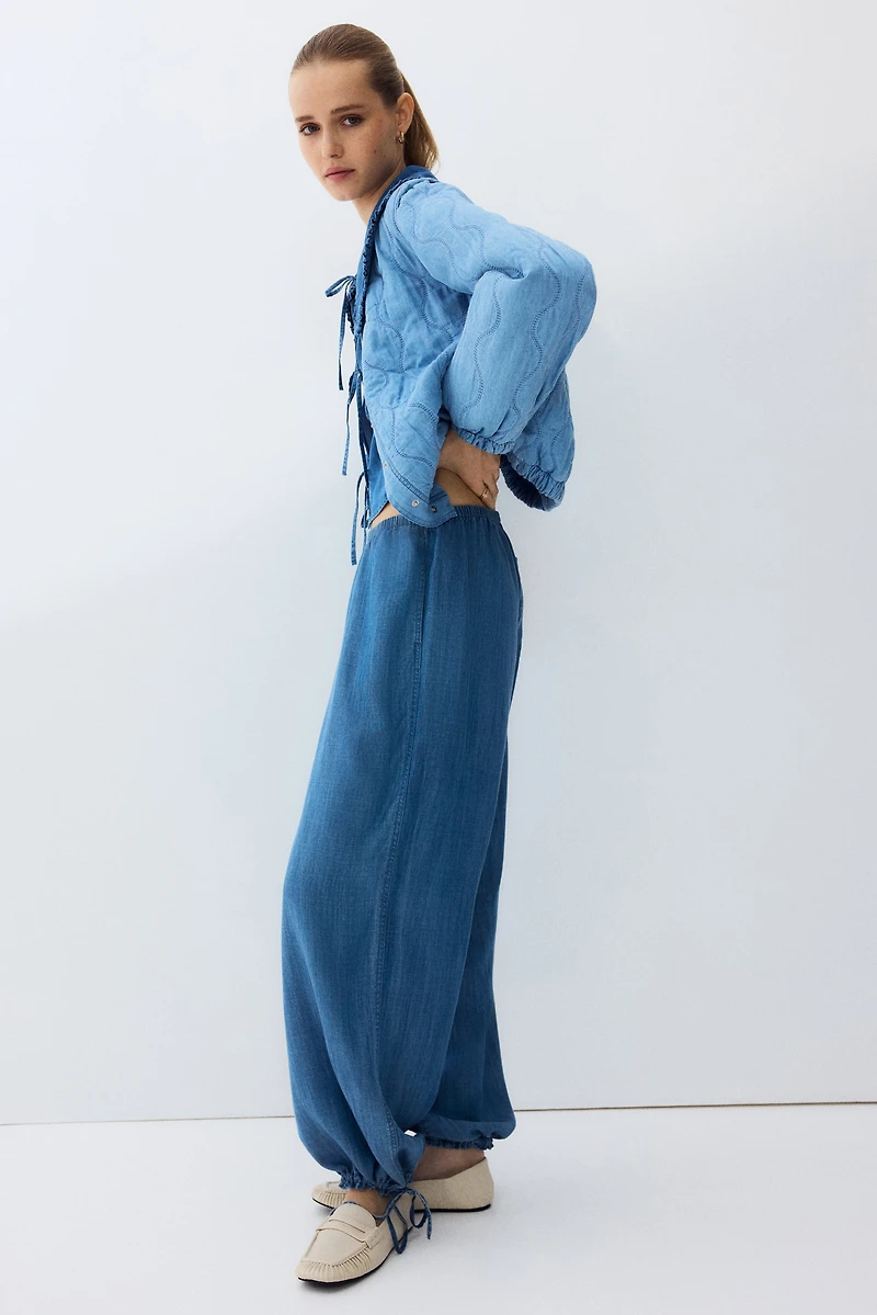 Drawstring-Detail Denim Pants