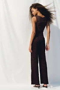 Lace-Look Drawstring Pants