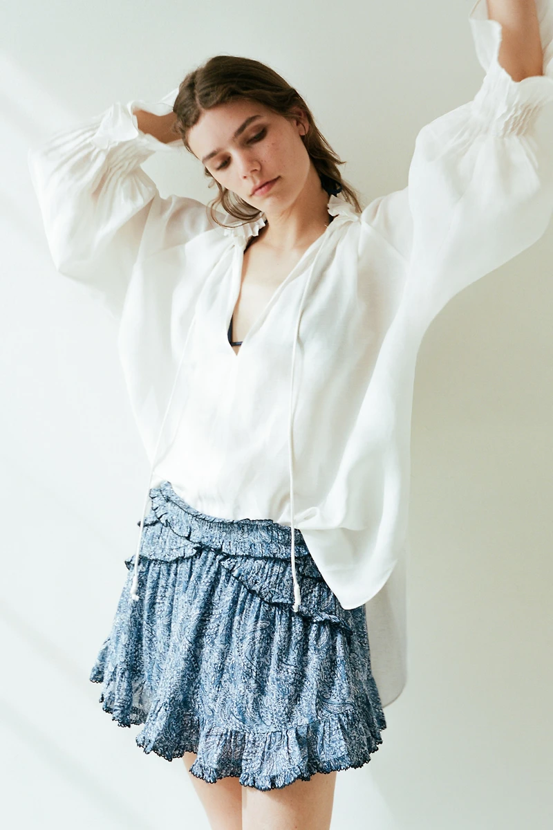 Ruffled Cotton Skirt