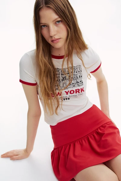 Jupe évasée en jersey