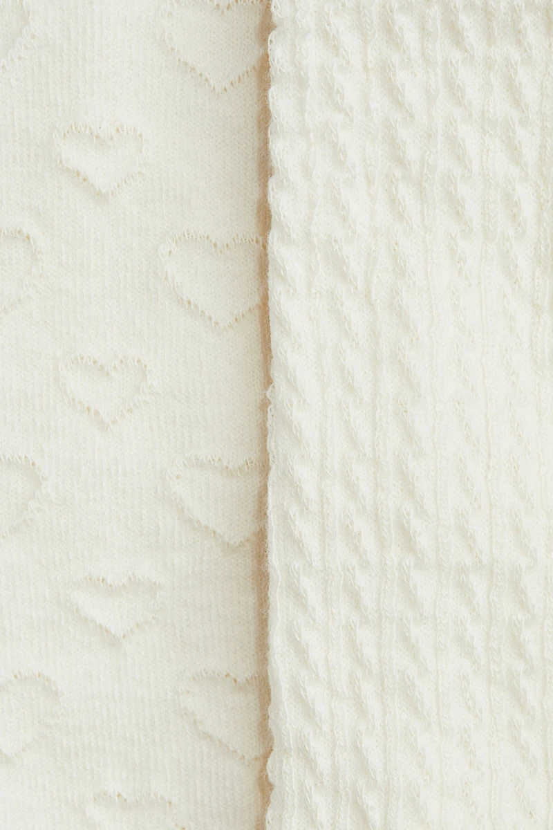 Lot de 2 collants en maille texturée