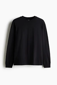 Loose-Fit Long-Sleeved Jersey Shirt