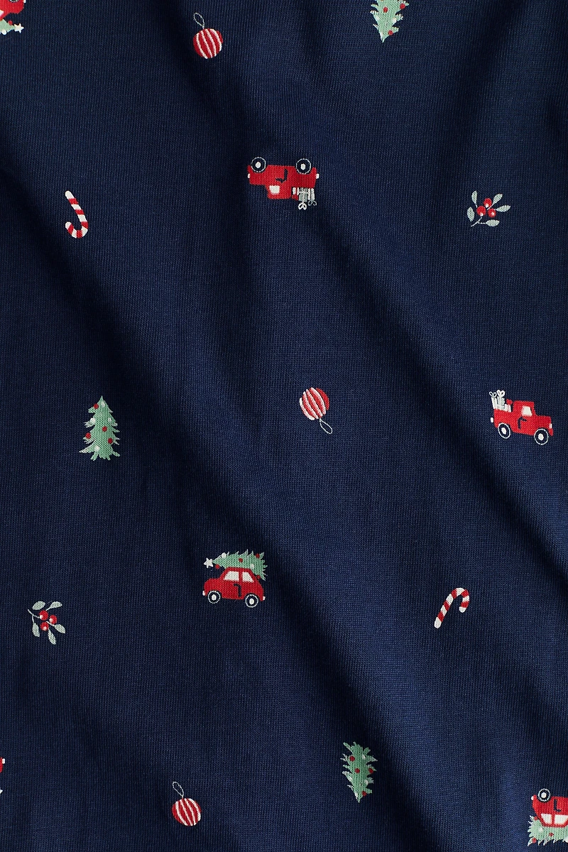 Patterned Pajama Jumpsuit