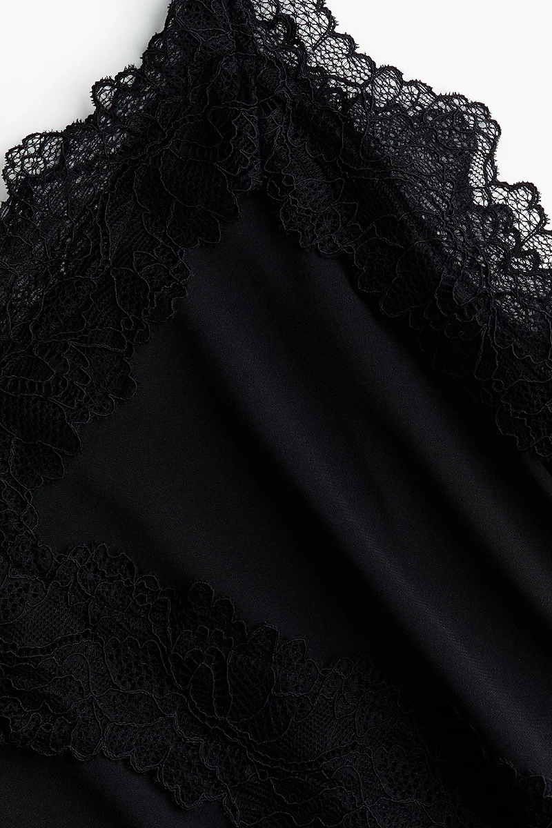 Lace-Trimmed Ponte Camisole Top