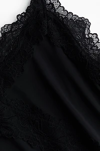 Lace-Trimmed Ponte Camisole Top