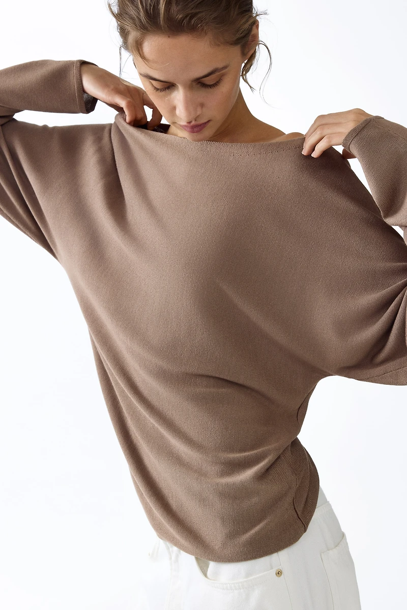 Boat-Neck Sweater
