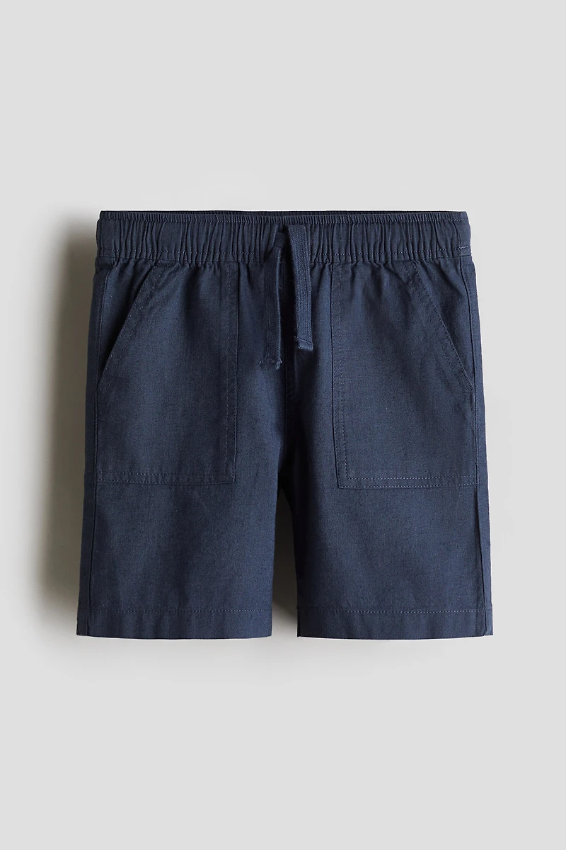 Linen-Blend Shorts