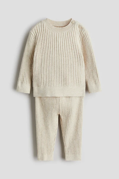 2-piece Rib-Knit Cotton Set