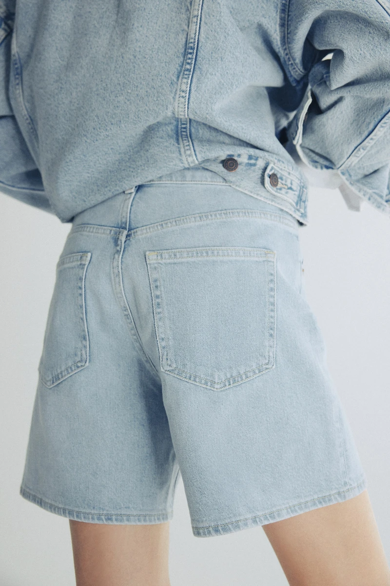 High-Waist Denim Shorts