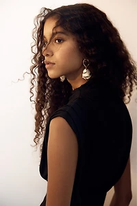 Viscose Mock Turtleneck Top