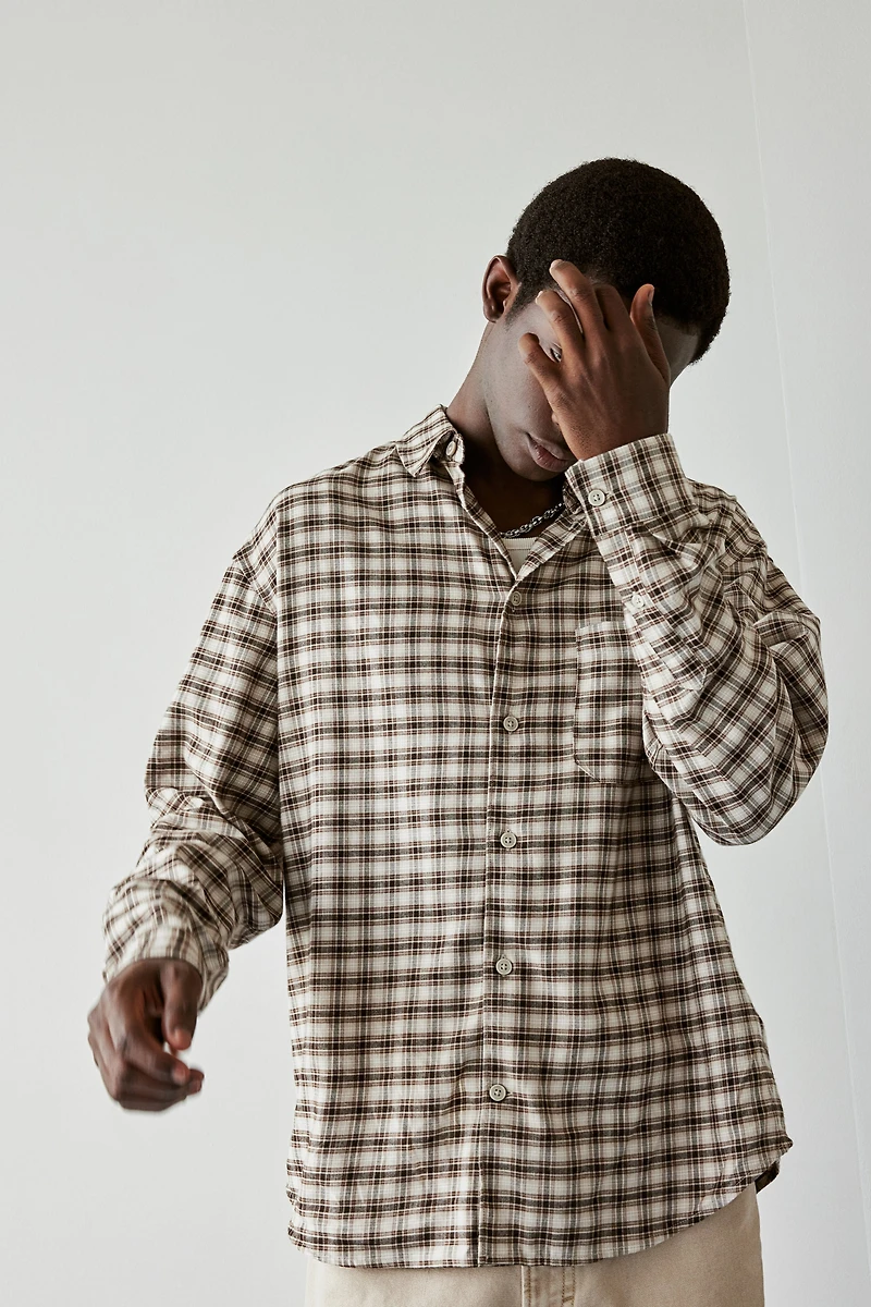 Chemise ample en flanelle